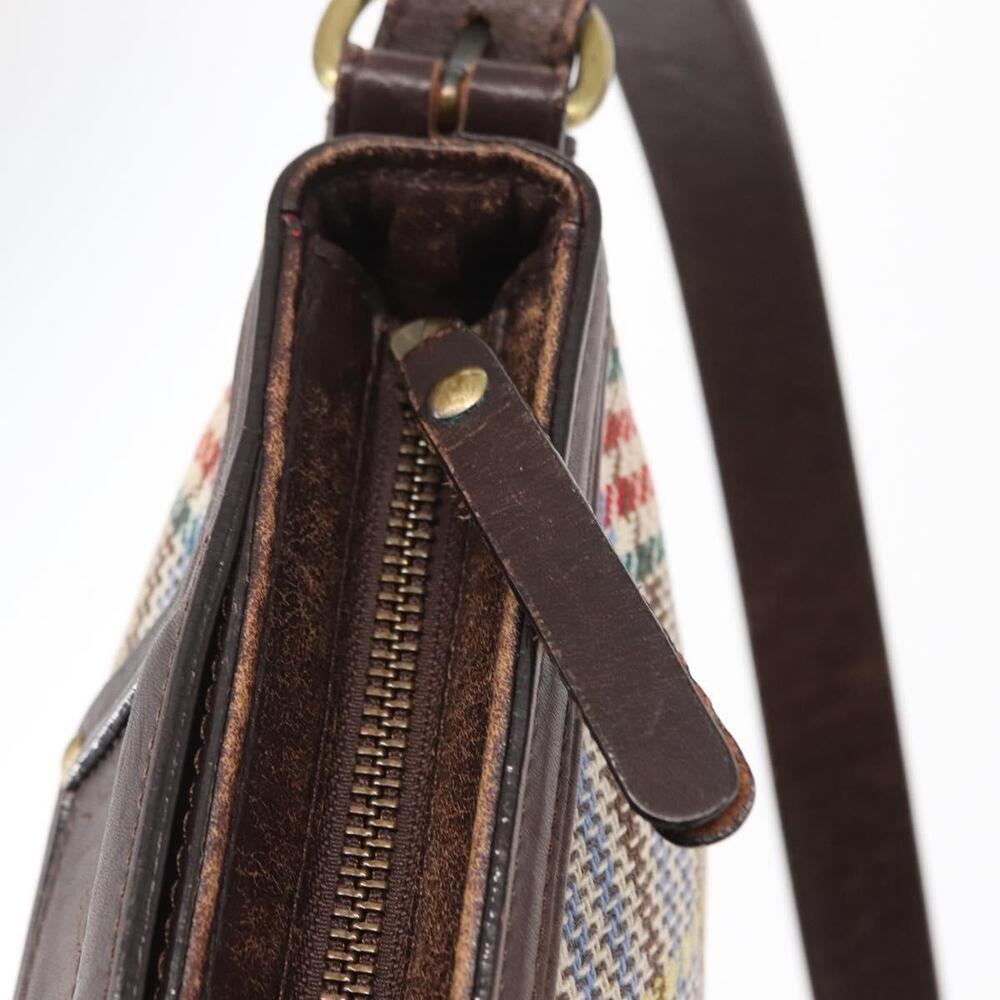 BURBERRY Nova Check Shoulder Bag Canvas Brown Gold Auth 151717 - Picture 11 of 16